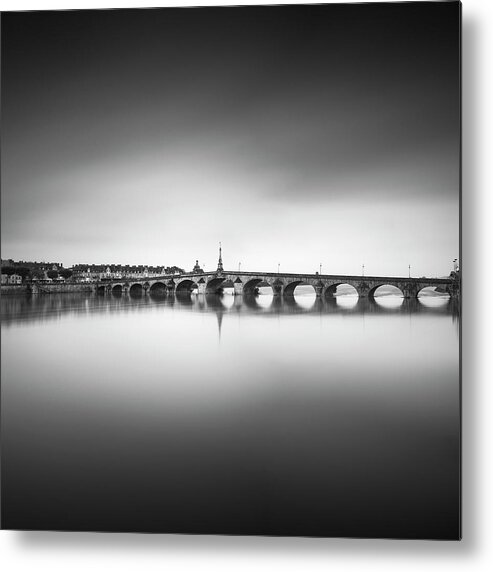 Blois Metal Print featuring the photograph Jacques Gabriel bridge, Loire river. Blois, France by Stefano Orazzini