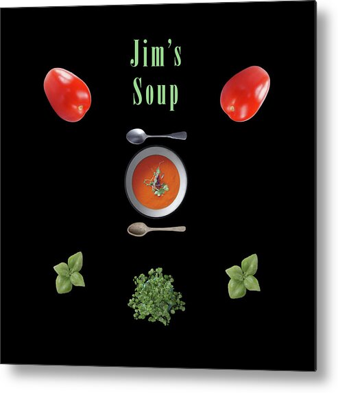 Soup Metal Print featuring the mixed media Jims Soup by Johanna Hurmerinta