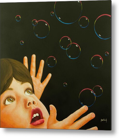 Happy Child Metal Print featuring the painting Joy by Jack Malloch
