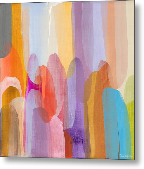Abstract Metal Print featuring the painting Kinship by Claire Desjardins