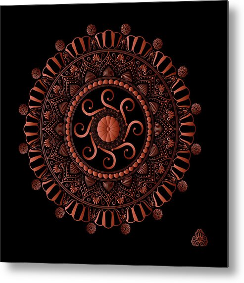Mandala Metal Print featuring the digital art Kuklos No 4321 by Alan Bennington