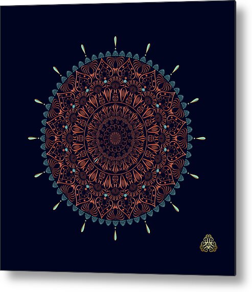 Mandala Metal Print featuring the digital art Kuklos No 4333 by Alan Bennington