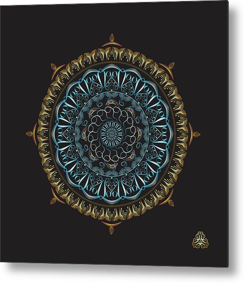 Mandala Metal Print featuring the digital art KUKLOS No 4341 by Alan Bennington