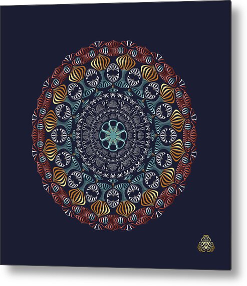 Mandala Metal Print featuring the digital art Kuklos No 4419 by Alan Bennington