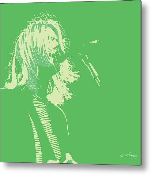 Kurt Cobain Metal Print featuring the digital art Kurt Cobain by Kevin Putman