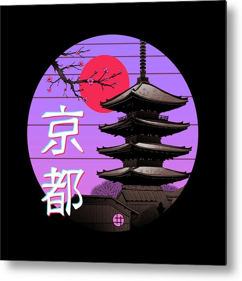 Kyoto Metal Print featuring the digital art Kyoto Wave by Vincent Trinidad