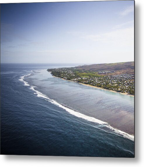 Outdoors Metal Print featuring the photograph La Réunion island, view of the lagoon by Yoann JEZEQUEL Photography