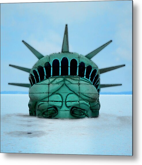 Lady Liberty Metal Print featuring the digital art Liberty Down by Rod Melotte
