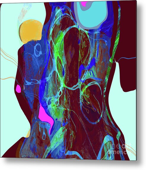 Neurographic Metal Print featuring the mixed media Life Cycles No 1 by Zsanan Studio