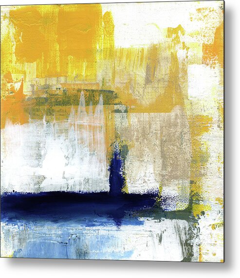 Abstract Metal Print featuring the painting Light Of Day 4 by Linda Woods