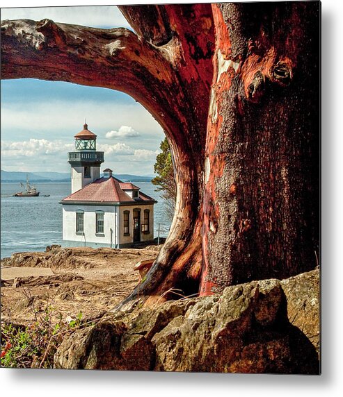 Lighthouse Metal Print featuring the photograph Lime Kiln Lighthouse by Tony Locke