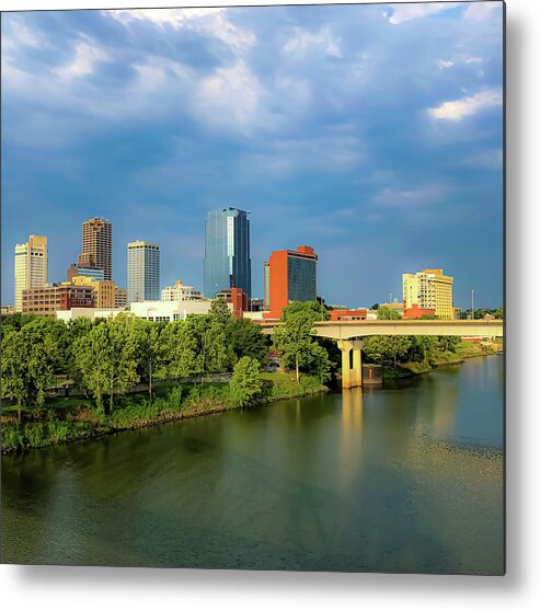 America Metal Print featuring the photograph Little Rock Arkansas Skyline  by Michael Dean Shelton