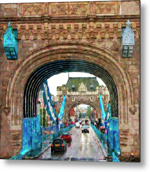 London Bridge Metal Print featuring the digital art London Bridge by SnapHappy Photos