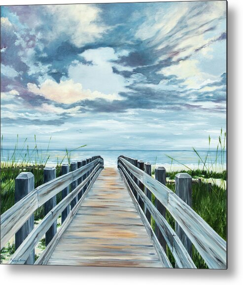 Deck Metal Print featuring the painting Heaven Bound by Katrina Nixon