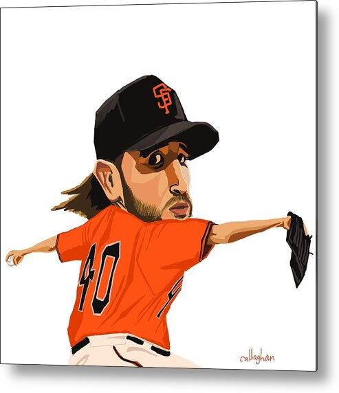 Madison Bumgarner Metal Print featuring the digital art MadBum by Brian Callaghan