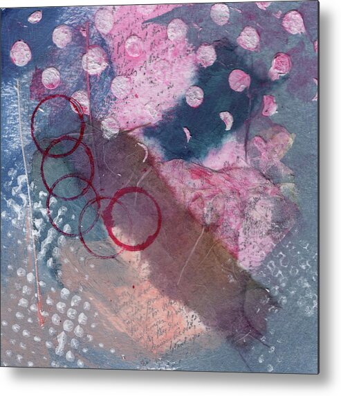 Collage Metal Print featuring the painting Magenta Collage 4 by Diane Maley