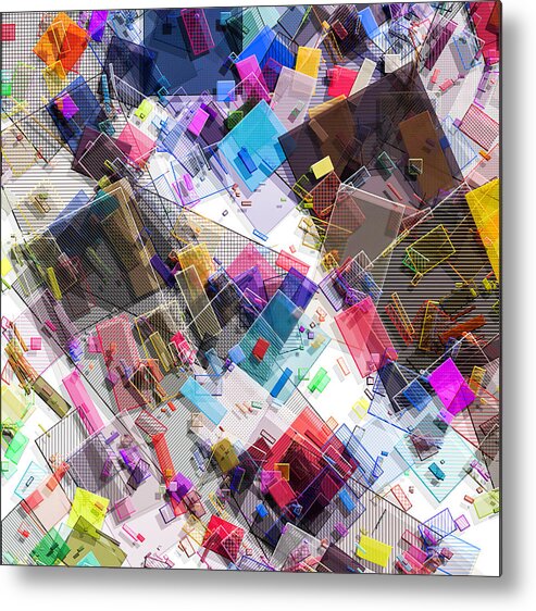 Contemporary Metal Print featuring the digital art Many Places At Once by Kellice Swaggerty