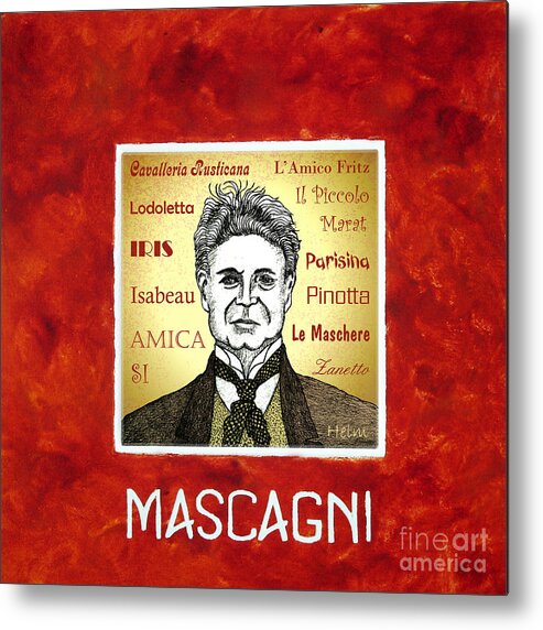 Mascagni Metal Print featuring the mixed media Mascagni by Paul Helm