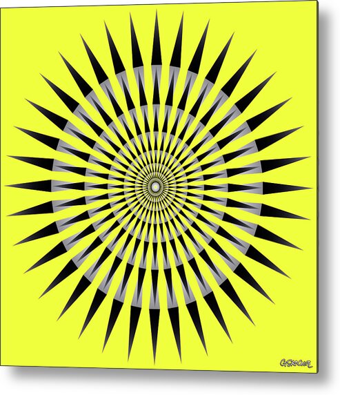 Op Art Metal Print featuring the mixed media Memory's Gate by Gianni Sarcone