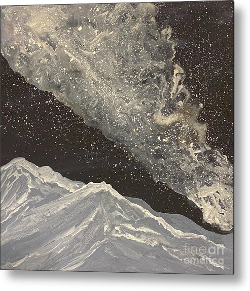 Milky Way Metal Print featuring the painting Milky Way Night by Lisa Neuman