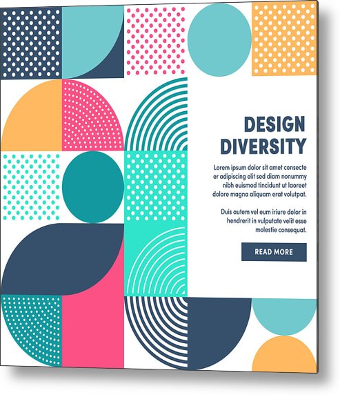 Expertise Metal Print featuring the drawing Modern Design Diversity Promo Banner Vector Design by Ilyast