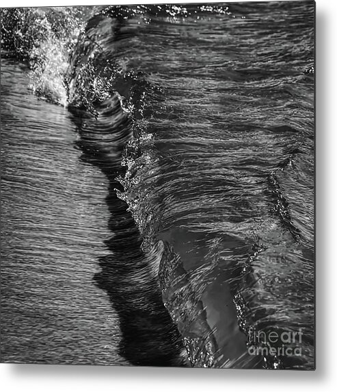 Monochrome Metal Print featuring the photograph Monochrome breaking waves by Pics By Tony
