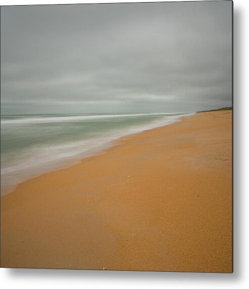 Sand Metal Print featuring the photograph Moody Cloudy Beach Day by Kyle Lee