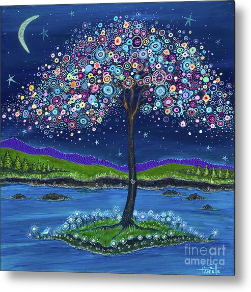 Moonlit Magic Metal Print featuring the painting Moonlit Magic by Tanielle Childers