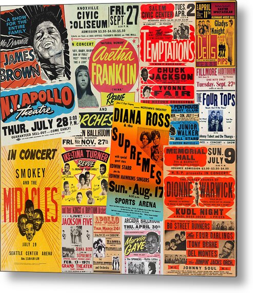 Motown Metal Print featuring the photograph Motown Concert Posters by Andrew Fare