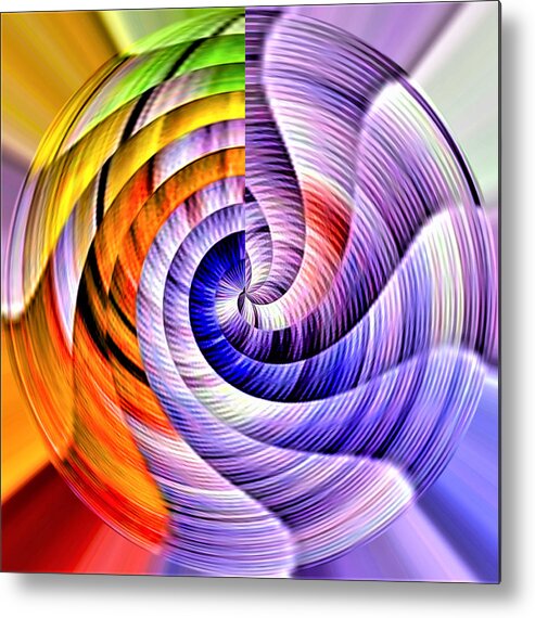 Abstract Metal Print featuring the digital art My Biggest Fan by Ronald Mills