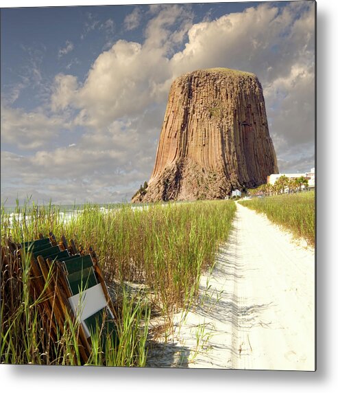Myrtle Beach And Devils Tower Metal Print featuring the photograph Myrtle Beach and Devils Tower by Bob Pardue