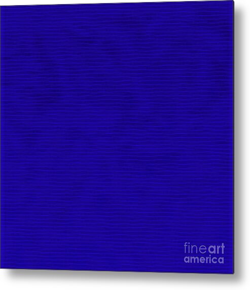 Lines Metal Print featuring the mixed media Navy Blue by Gravityx9 Designs
