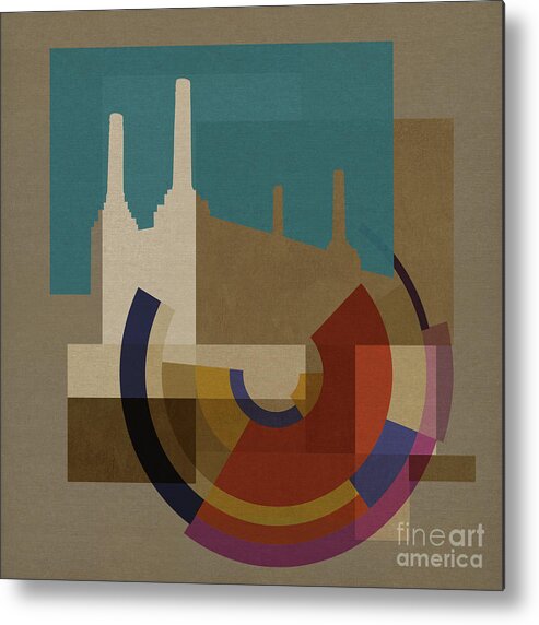 London Metal Print featuring the mixed media New Capital Square - Battersea by BFA Prints