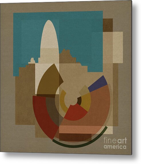 London Metal Print featuring the mixed media New Capital Square - Gherkin by BFA Prints