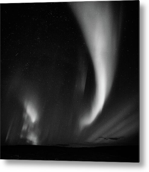 Black And White Metal Print featuring the photograph Night on earth 13 by George Vlachos
