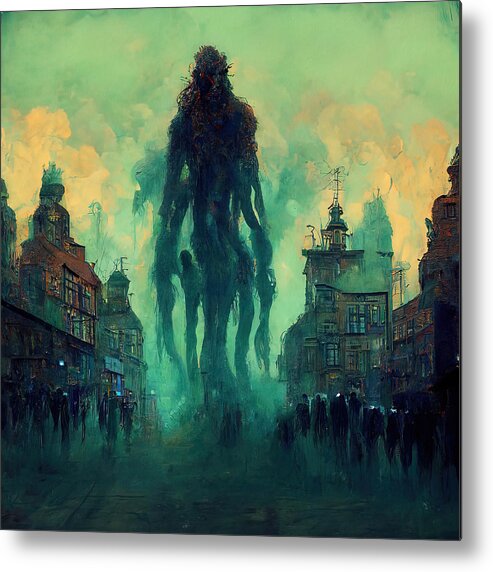 Nightmare Metal Print featuring the painting Nightmares are living in our World, 08 by AM FineArtPrints
