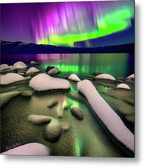 Aurora Metal Print featuring the digital art Northern Lights No.14 by Fred Larucci