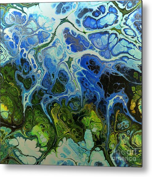 Blue Metal Print featuring the photograph Northwest Swirl of Blue Green Earth by Sea Change Vibes