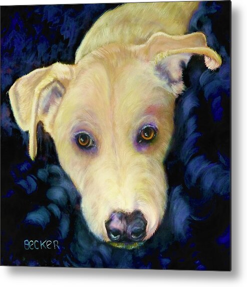 Dog Metal Print featuring the painting Nova Pup by Susan A Becker