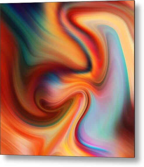 Abstract Metal Print featuring the digital art Emergence by Nancy Levan