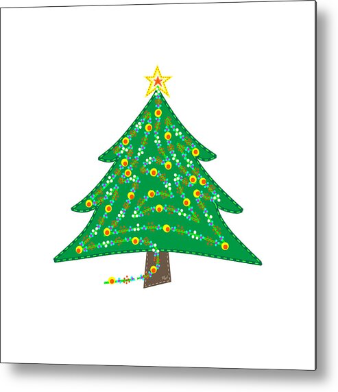 Christmas Metal Print featuring the digital art O Tannenbaum by Bill Ressl