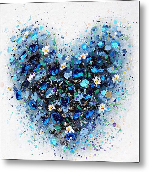 Heart Metal Print featuring the painting Ocean of Love by Amanda Dagg