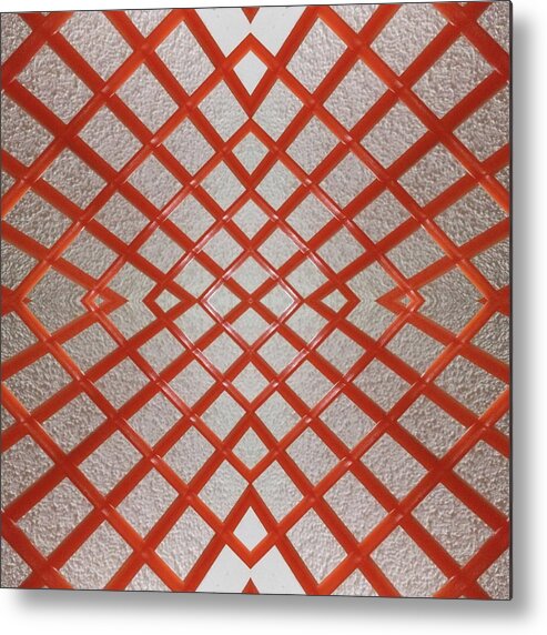 Orange Metal Print featuring the photograph Orange Grid by Hartmut Knisel