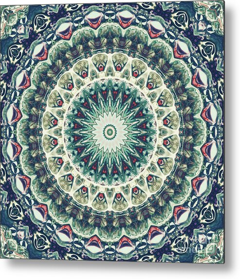 Mandala Metal Print featuring the digital art Ornate Mandala Two by Phil Perkins