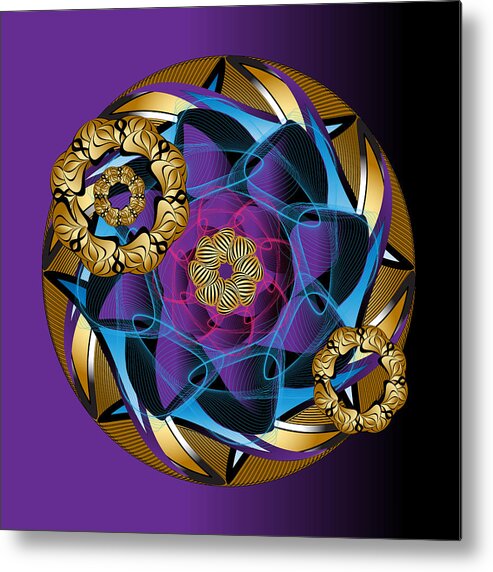 Mandala Graphic Metal Print featuring the digital art Ornativo Vero Circulus No 4210 by Alan Bennington
