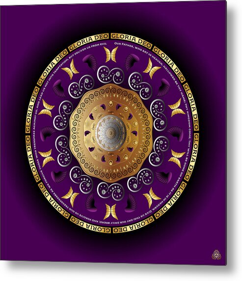 Mandala Graphic Design Metal Print featuring the digital art Ornativo Vero Circulus No 4240 by Alan Bennington