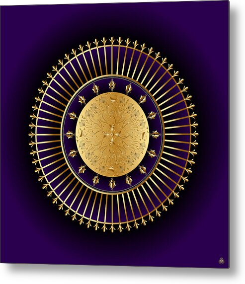 Mandala Graphic Metal Print featuring the digital art Ornativo Vero Circulus No 4261 by Alan Bennington