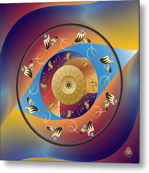 Mandala Graphic Metal Print featuring the digital art Ornativo Vero Circulus No 4268 by Alan Bennington