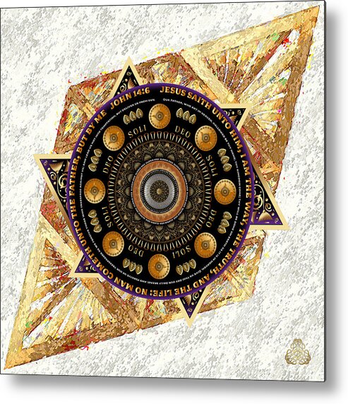 Mandala Graphic Metal Print featuring the digital art Ornativo Vero Circulus No 4289 by Alan Bennington
