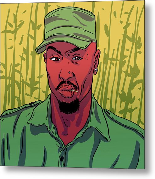 Hiphop Metal Print featuring the digital art Pac of The Jungle by Point Blank